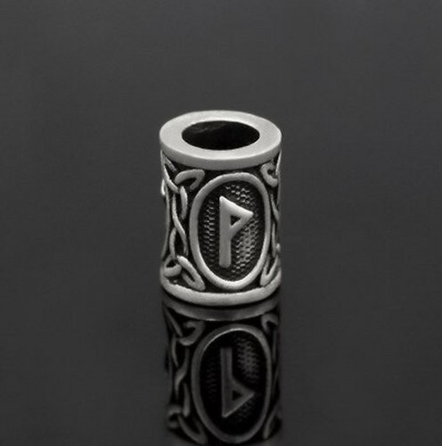 Runen-Perle "Wunjo" - 6 mm Loch - Bartschmuck