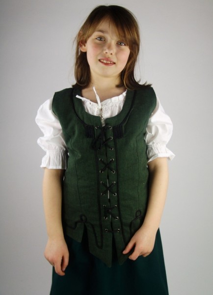 Mädchen Miederweste - Kostüm Gewand für Mittelalter, Larp & Reenactment Kinder
