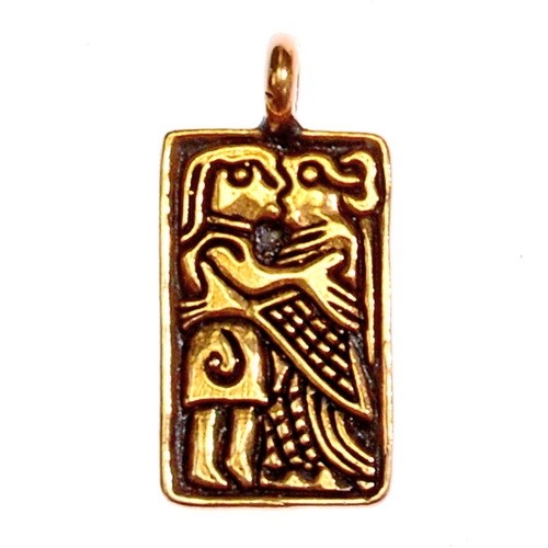 Guldgubbe Amulet Bronze - Replik Nachbildung nach Originalfund