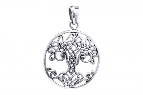 Keltisches Amulett, Anhänger 'Varuna - Keltischer Baum' aus Silber 925- Mittelalter, Larp, Reenactme