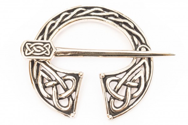 Fibel Brosche 'Asura - Keltische Knoten' aus Bronze - Mittelalter, Larp, Fantasy Schmuck