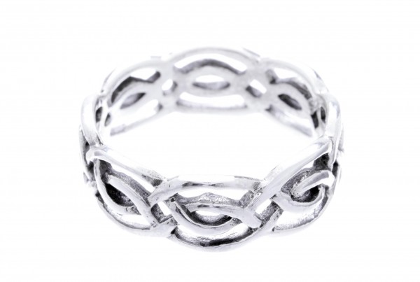 Lian Silber 925 Ring im keltischen Stil - Schmuck Accessoire für Historische Gewandungen, Reenactmen