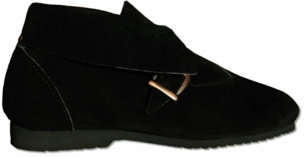 Mittelalterliche Schuhe mit Metallspange schwarz - Mittelalterliches Schuhwerk