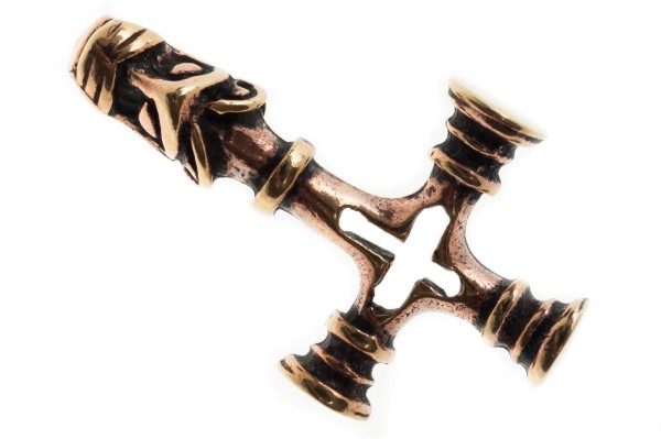 Thorshammer Mjölnir Anhänger 'Wolfshammer' aus Bronze - Mittelalter, Larp, Reenactment Schmuck