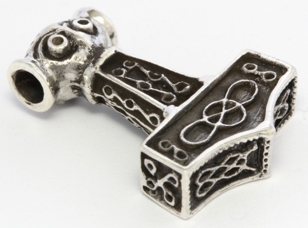 Thorshammer Mjölnir Anhänger 'Raghna' aus Silber 925 - Mittelalter, Larp, Reenactment Schmuck