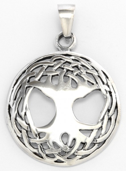 Keltisches Amulett, Anhänger 'Coira - Weltenesche' aus Silber 925- Mittelalter, Larp, Reenactment Sc