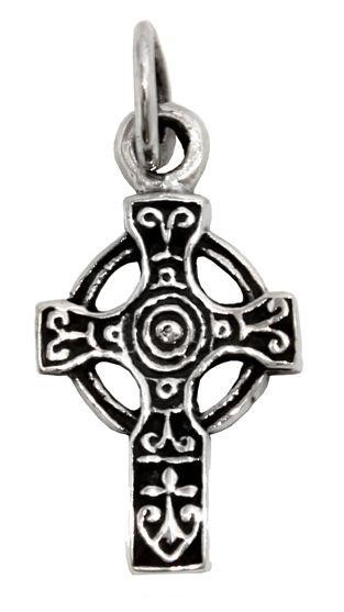Keltisches Amulett, Anhänger 'Devy - Kleines Keltenkreuz' aus Silber 925- Mittelalter, Larp, Reenact