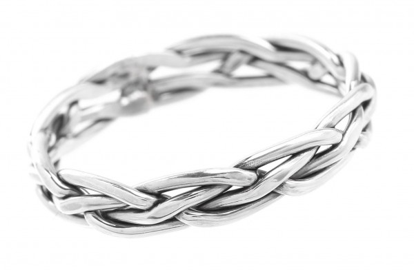 Ring Mittelalter Ring 'Skala' Damenring Flechtring Silber
