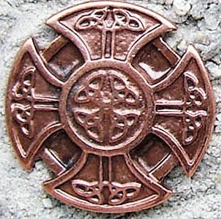 Kreuz der Kelten, kupferfarbener Beschlag