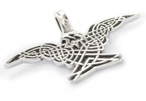 Keltisches Amulett, Anhänger 'Árcon Keltischer Adler' aus Silber 925- Mittelalter, Larp, Reenactment