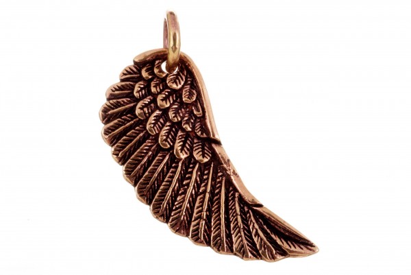 Amulett, Anhänger 'Engelsflügel groß' aus Bronze - Mittelalter, Larp, Fantasy Schmuck
