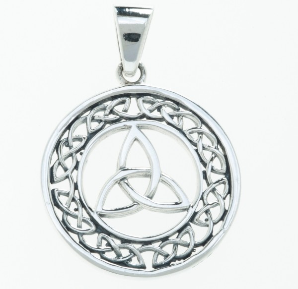 Keltisches Amulett, Anhänger 'Triana - Keltische Dreiheit' aus Silber 925- Mittelalter, Larp, Reenac