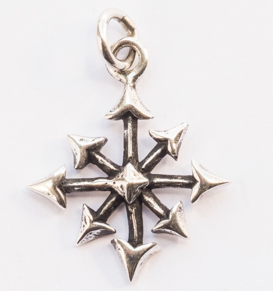 Amulett, Anhänger 'Stjernla - Kleiner Chaos Stern' aus Silber 925 - Mittelalter, Larp, Fantasy Schmu