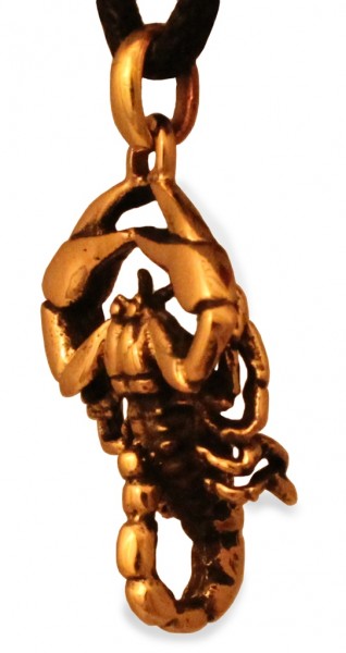Amulett, Anhänger 'Skorpion Imperator' aus Bronze - Mittelalter, Larp, Fantasy Schmuck
