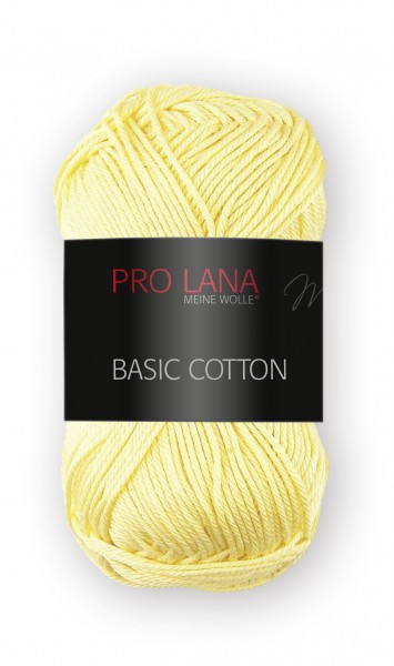 Basic Cotton Farbe: 21 zitronengelb von Pro Lana 100 % Baumwolle