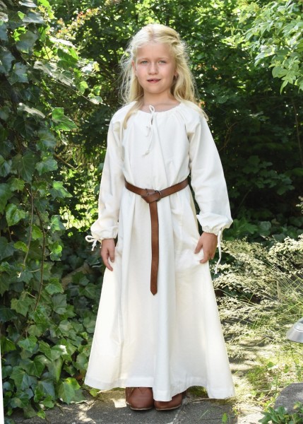 Kinder Mittelalterkleid Ana natur100% Baumwolle - Gewand für Mittelalter, Larp und Reenactment