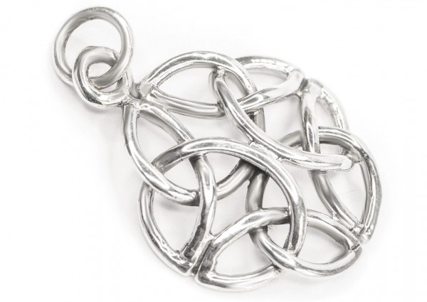 Keltisches Amulett, Anhänger 'Circlär - Vier Elemente' aus Silber 925- Mittelalter, Larp, Reenactmen