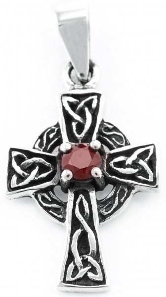 Keltisches Amulett, Anhänger 'Ailis - Keltisches Kreuz' aus Silber 925- Mittelalter, Larp, Reenactme