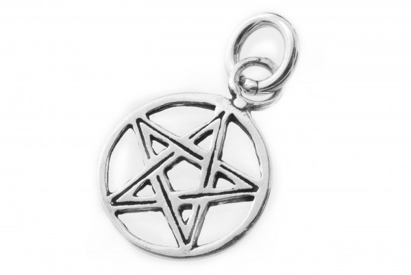 Amulett, Anhänger 'Pentagramm klein' aus Silber 925 - Mittelalter, Larp, Fantasy Schmuck