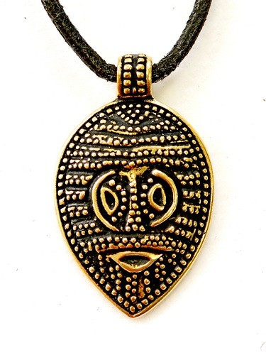 Masken-Amulett Gotland aus Bronze - Accessoire, Schmuck für Mittelalter, LARP und Alltag