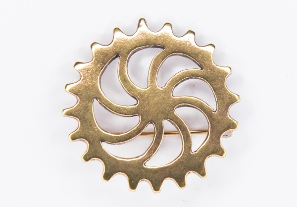 Fibel Brosche 'Römische Sonne' aus Bronze - Mittelalter, Larp, Fantasy Schmuck