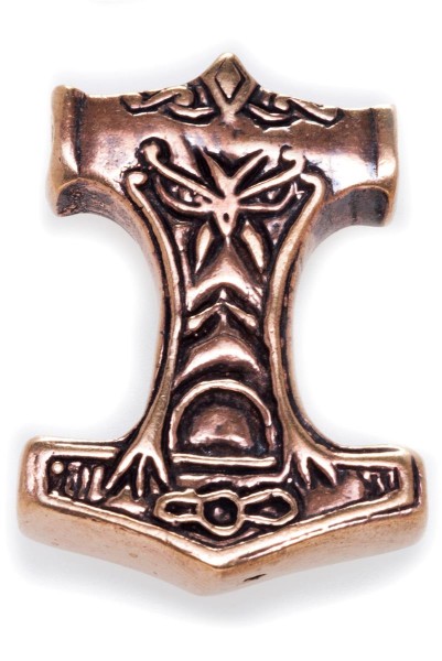 Thorshammer Mjölnir Anhänger 'Donark' aus Bronze - Mittelalter, Larp, Reenactment Schmuck