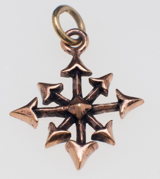 Amulett, Anhänger 'Stjernla - Kleiner Chaos Stern' aus Bronze - Mittelalter, Larp, Fantasy Schmuck