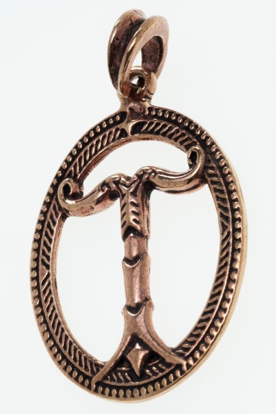 Wikinger Anhänger 'Irminsul im Kreis' aus Bronze - Mittelalter, Larp, Reenactment Schmuck