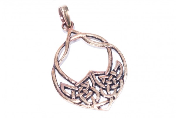 Keltisches Amulett, Anhänger 'Celtic Heart' aus Bronze- Mittelalter, Larp, Reenactment Schmuck