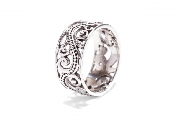 Ring 'Almina' Elfenhafter Ring mit Lebensspiralen Silberring Silberschmuck