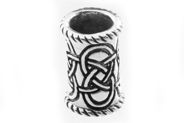 Keltische Silber Perle Bartperle Lockenperle - Accessoire für Historische Gewandungen, Reenactment u
