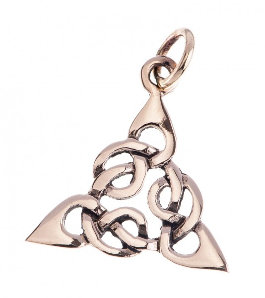 Keltisches Amulett, Anhänger 'Isea – Celtic Triangle' aus Bronze- Mittelalter, Larp, Reenactment Sch