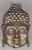 Buddha-Kopf, silberfarbener Beschlag