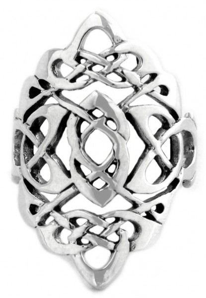 Rigani Silber 925 Ring im keltischen Stil - Schmuck Accessoire für Historische Gewandungen, Reenactm