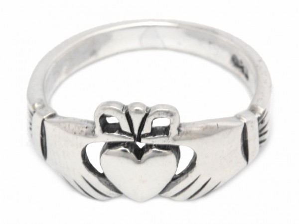 Claddagh – Freundschaftsring Silber 925 Ring im keltischen Stil - Schmuck Accessoire für Historische