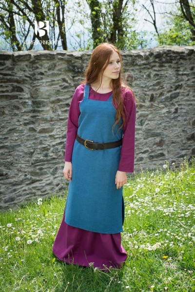 Wikingerkleid Frida, Meerblau Mittelalterliches vom Burgschneider