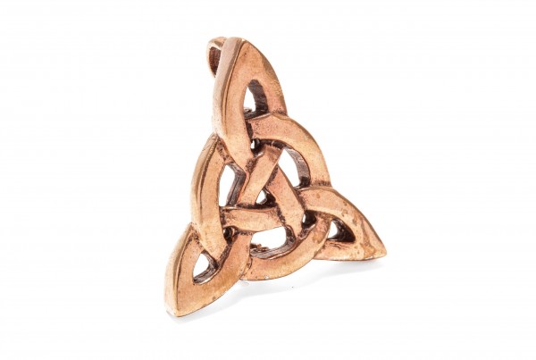 Fibel mit keltischem Knotenmotiv 'Troika' Bronze Schmuck