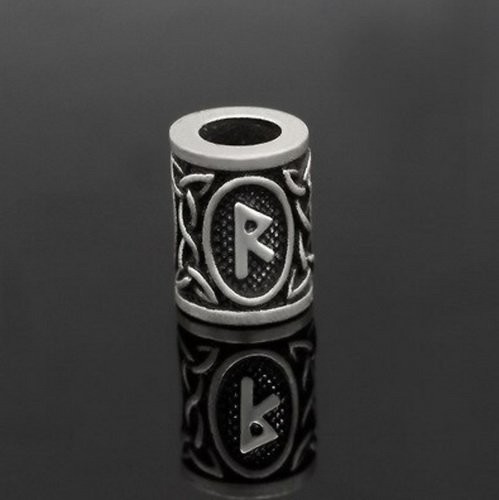 Runen-Perle "Raidho" - 6 mm Loch - Bartschmuck