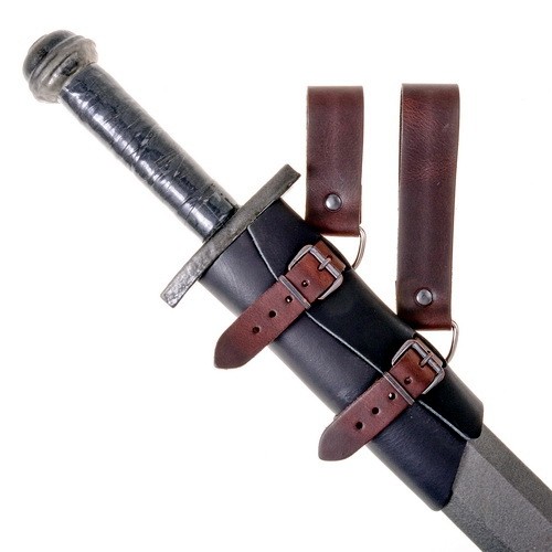 Schwertgehänge kurz Leder - Accessoire für Larp & Mittelalter