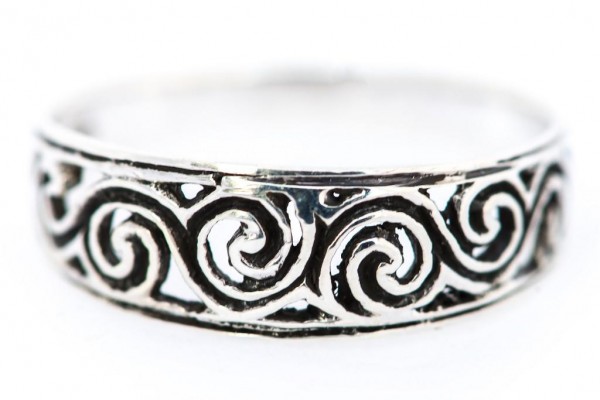 Newgrange Silber 925 Ring im keltischen Stil - Schmuck Accessoire für Historische Gewandungen, Reena