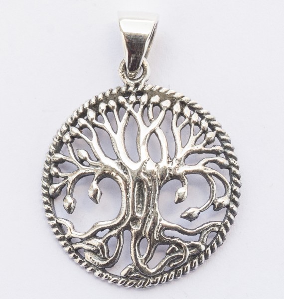 Amulett, Anhänger 'Runa - Kleiner keltischer Lebensbaum' aus Silber 925 - Mittelalter, Larp, Fantasy