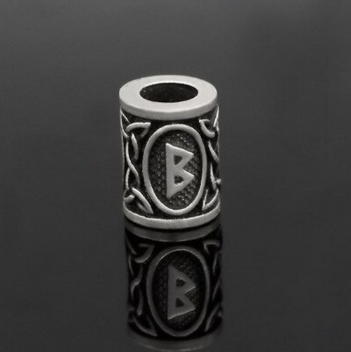 Runen-Perle "Berkano" - 6 mm Loch - Bartschmuck