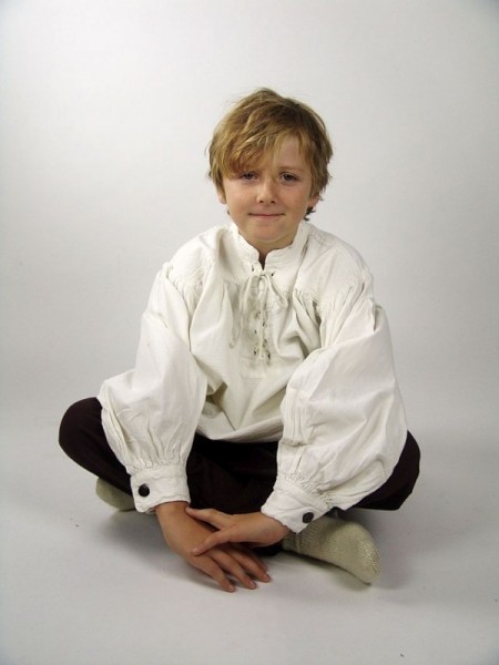 Kinderhemd Stehkragenhemd Schnürhemd für Kinder - Gewand für Mittelalter, Larp und Reenactment