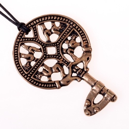 Wikinger Schlüssel Amulett Bronze - Replik Nachbildung nach Originalfund
