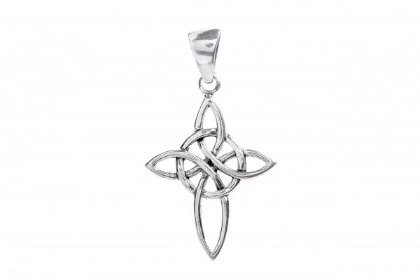 Keltisches Amulett, Anhänger 'Aline - keltisches Kreuz' aus Silber 925- Mittelalter, Larp, Reenactme