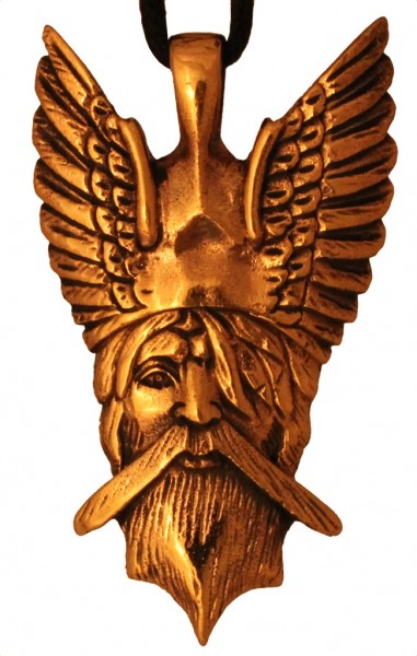 Wikinger Anhänger 'Odin' aus Bronze - Mittelalter, Larp, Reenactment Schmuck