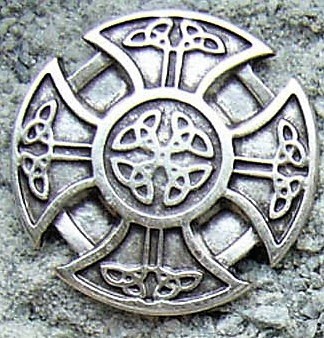 Kreuz der Kelten, silberfarbener Beschlag
