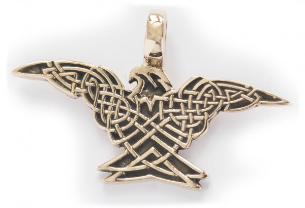 Keltisches Amulett, Anhänger 'Árcon Keltischer Adler' aus Bronze- Mittelalter, Larp, Reenactment Sch