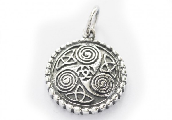 Keltisches Amulett, Anhänger 'Celtic Triad' aus Silber 925- Mittelalter, Larp, Reenactment Schmuck