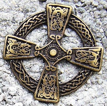 Celtic Cross, altmessingfarbener Beschlag